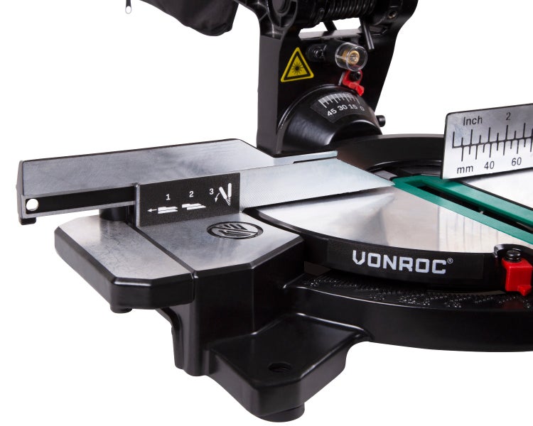 VONROC Kapp- und Gehrungssäge, Zug- und Kappsäge - Elektrische Holzsäge 1700W - 216mm mit Laser, Staubsammelbeutel - Jetzt Variante wählen