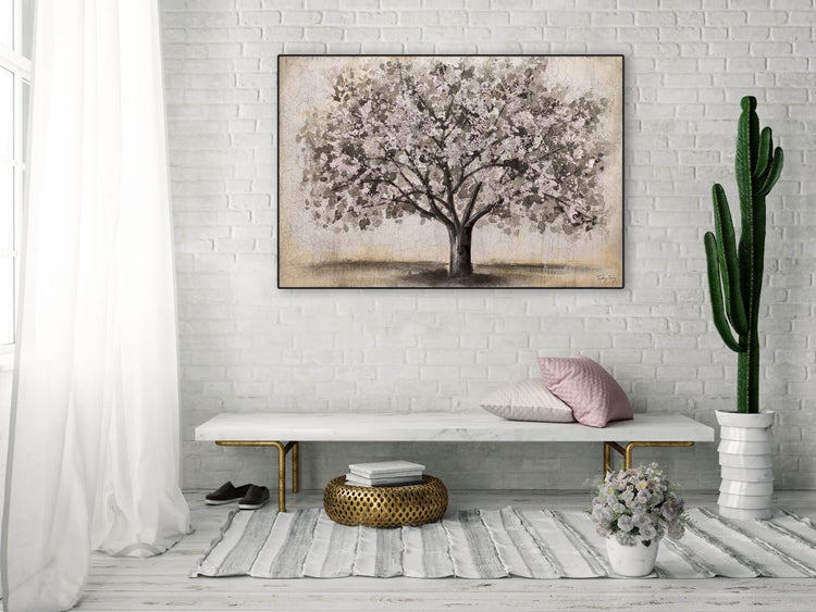 Handgemaltes Gemälde Acrylfarbe 120x80cm Beige