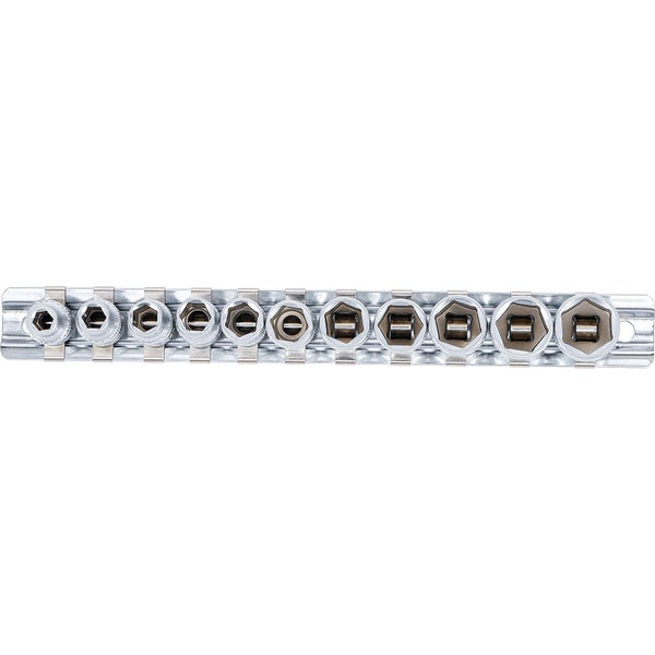 BGS Steckschlüssel-Einsatz-Satz Sechskant Antrieb Innenvierkant 6,3 mm (1/4) Zollgrößen 11tlg. - 2433