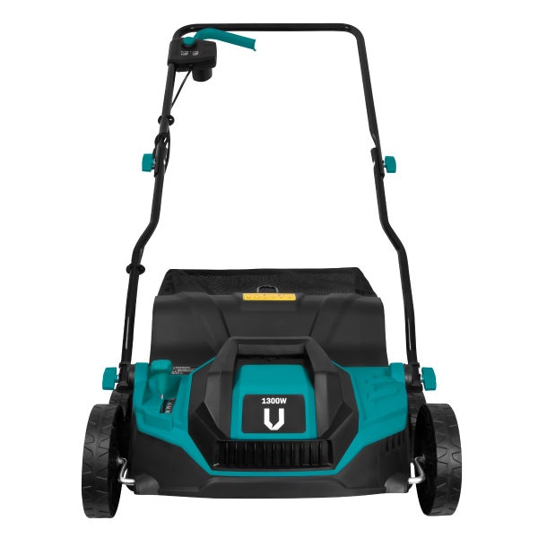 VONROC Vertikutierer Elektro - Rasenbelüfter 1300W - Einstellbare Schnitttiefe, Klappbar, inklusive 35 Liter Fangkorb