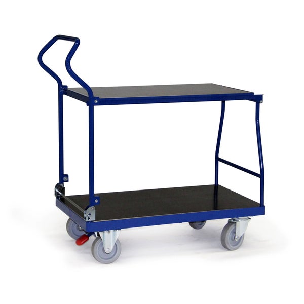 Etagenwagen mit zwei Ebenen und Lenkrollen