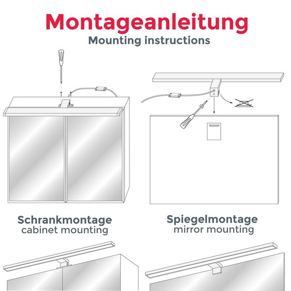 LED Spiegelleuchte / Badleuchte IP44 - Talitha [300 mm]