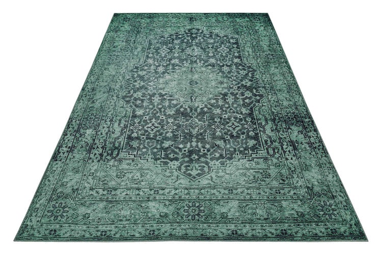Teppich Anthrazit Grün Vintage 2nd Avenue WECONhome 160x230 cm