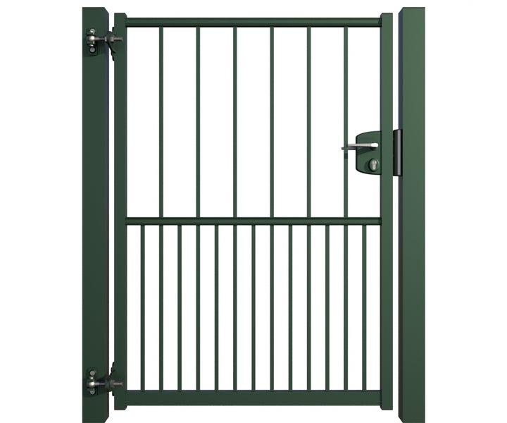 Metall Gartentür mit Schloss und Gitterstäben