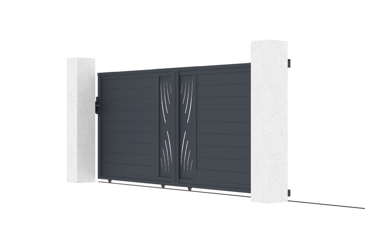 Schiebetor aus Aluminium 4m VELETA 400C160 Grau