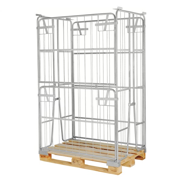 Kongamek Palettencontainer verzinkt 1800mm hoch passend zu Europaletten 1200x800mm