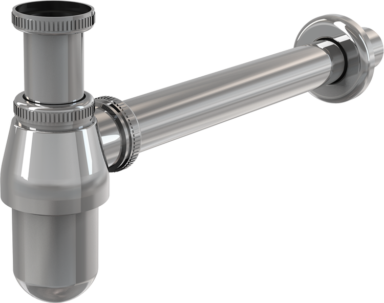 Röhrensiphon aus Metall für Waschbecken