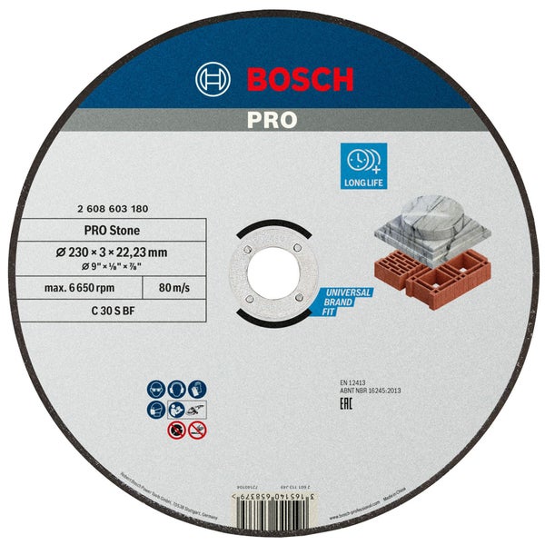 Bosch Trennscheibe Pro Stone, 230 Millimeter Durchmesser