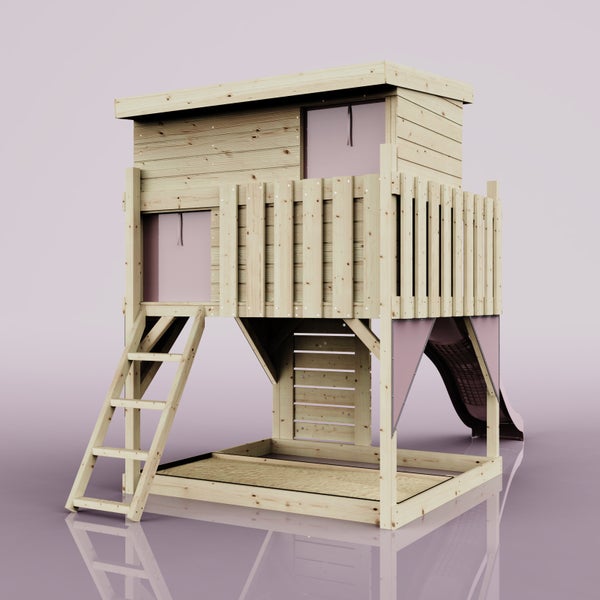 OutdoorToys Stelzenhaus Polarstern aus Holz in Rosa
