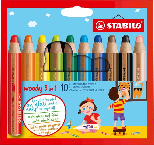 STABILO Buntstifte woody 3in1 10er Set