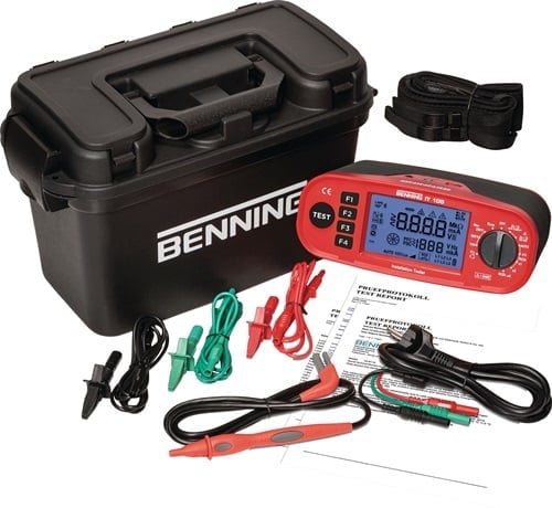 Benning IT 105 Installationstester Set mit Zubehör und Transportkoffer