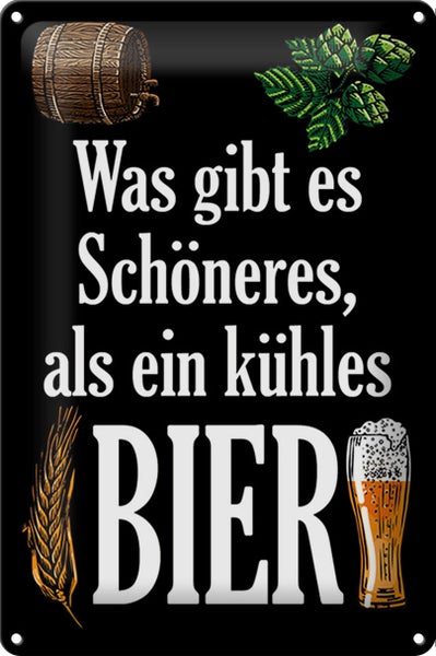 Blechschild Spruch 20x30cm was schöneres als kühles Bier