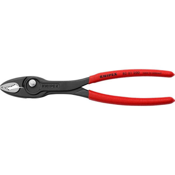 Knipex Wasserpumpenzange mit rot ummantelten Griffen