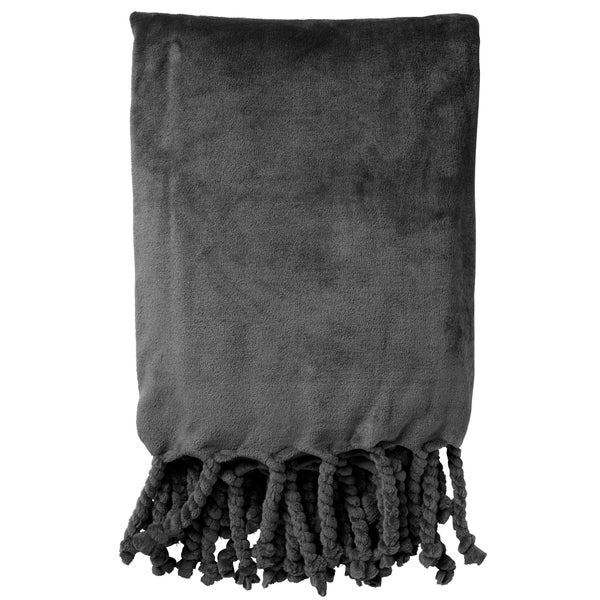 FLORIJN - Wohndecke Fleece 150x200 cm - Charcoal Grey - anthrazit