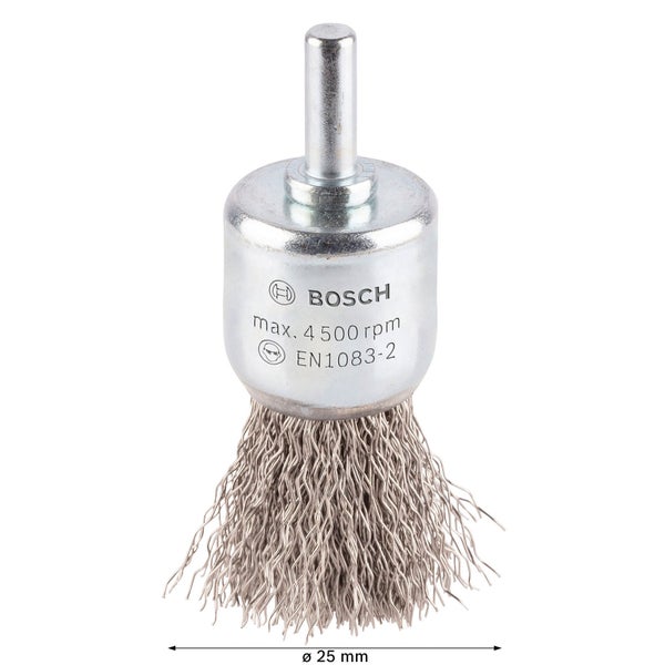 Bosch PRO Stainless Steel clean Pinselbürste 25 x 0,30 mm gerader Schaft - 2608622127