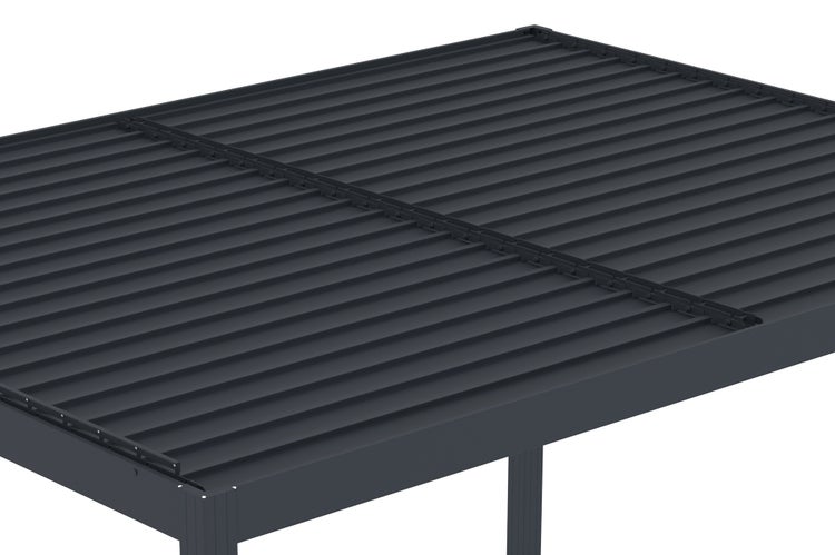 Pergola Aluminium Lamellendach SANTA B395 x T305 x H220 cm, Aluminiumpfosten 10 x 10 cm, Anthrazitgrau