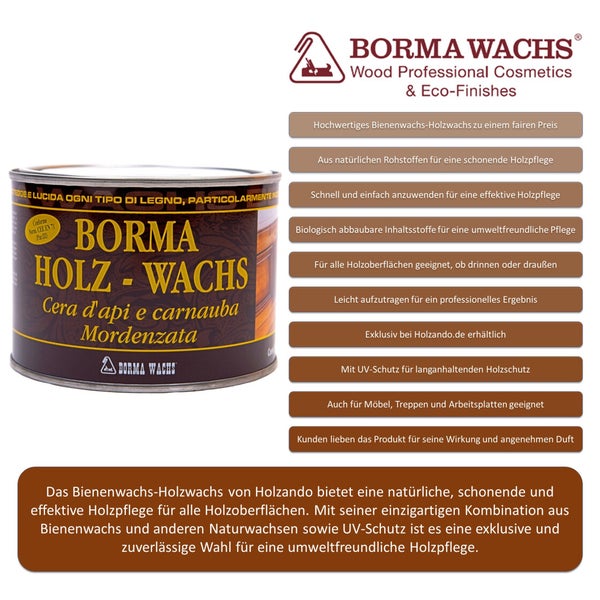 Borma Wachs Holzwachs Dose für Holzpflege