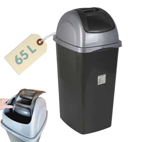Mülleimer Schwingdeckel Mülleimer Küche 65 L Groß Schwingeimer Mülltrenner Abfalleimer Küche Mülleimer mit Deckel Küchenabfalleimer