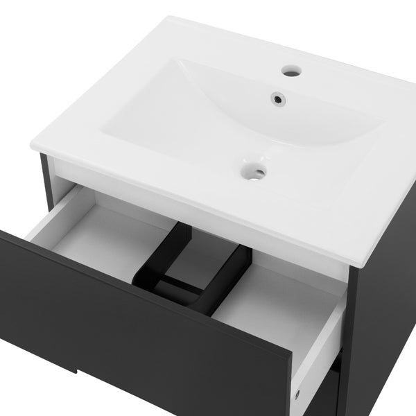 ML-Design Badmöbel-Set 2-teilig, Unterschrank 59x45x54 cm, MDF, Grau, Waschbecken 61cm, Keramik, Weiß, modern, Waschtisch, Badezimmermöbel, Badezimmer Möbel, Badset, Badmöbel, viel Stauraum
