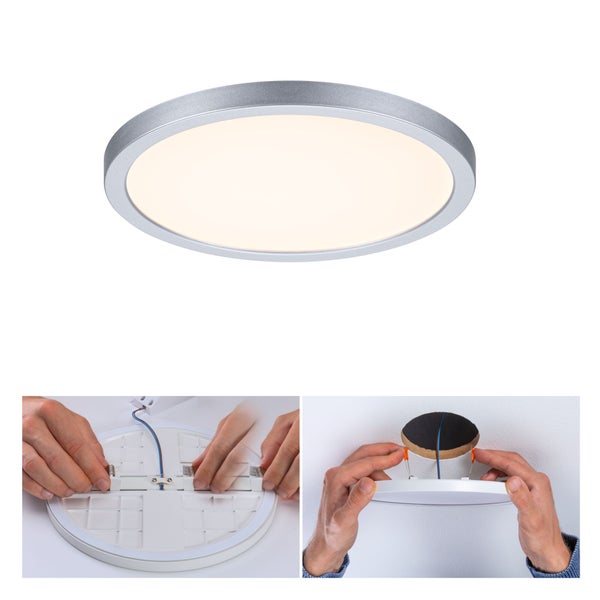 VariFit LED Einbaupanel Areo IP44 rund 175mm 13W 1200lm 3000K Chrom matt