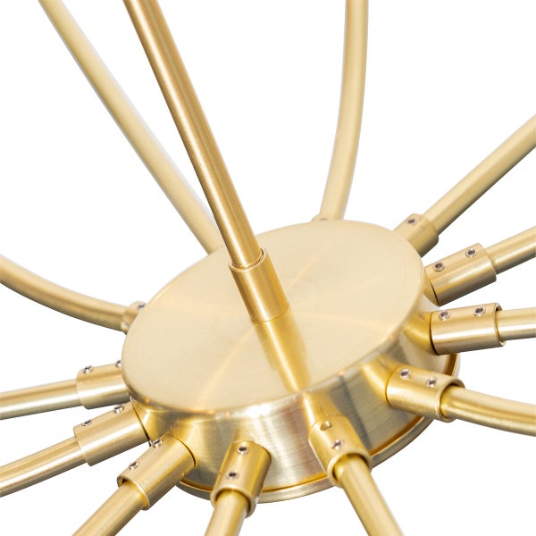 Detailansicht einer Leuchte mit Metallstruktur