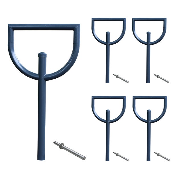 Fahrradparker mit vier Stellplätzen und Sicherungsstiften