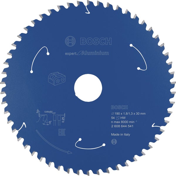 Bosch Kreissägeblatt Expert Aluminium, 190 Millimeter Durchmesser