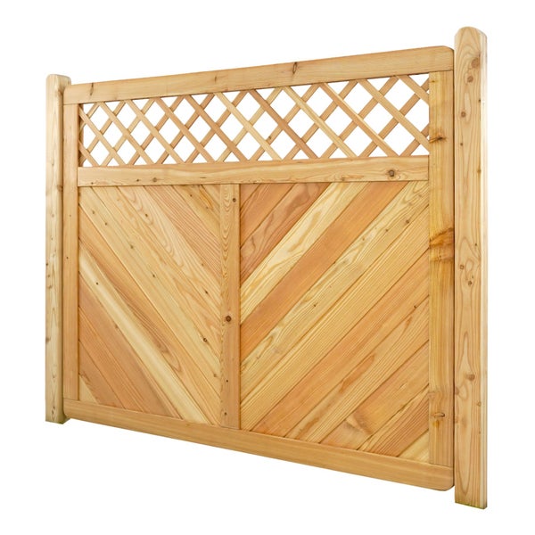 Holzzaunfeld mit Rautenmuster für den Garten