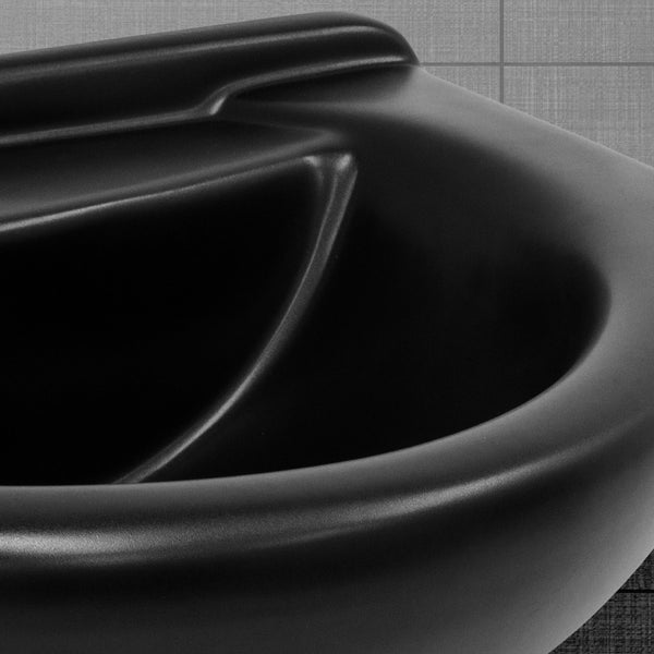 ML-Design Waschbecken Keramik Schwarz matt 77x50,5x22,5 cm Oval mit Ablaufgarnitur, Einbauwaschbecken mit Hahnloch, Überlauf, Aufsatzwaschbecken Einbauwaschtisch Waschschale Waschplatz Handwaschbecken
