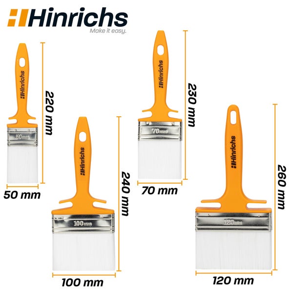 Hinrichs Lasurpinsel Set – 4x Malerpinsel Set Profi