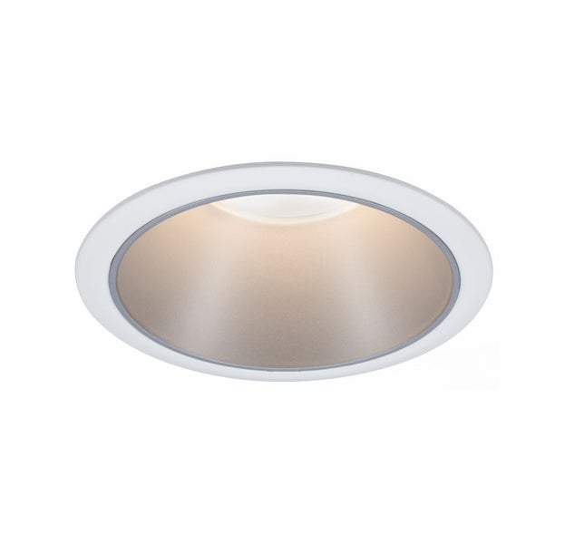 LED Einbauleuchte 3-Step-Dim Cole Coin 1er-Set IP44 rund 88mm Coin 6W 470lm 230V dimmbar 2700K Weiß, Silber matt