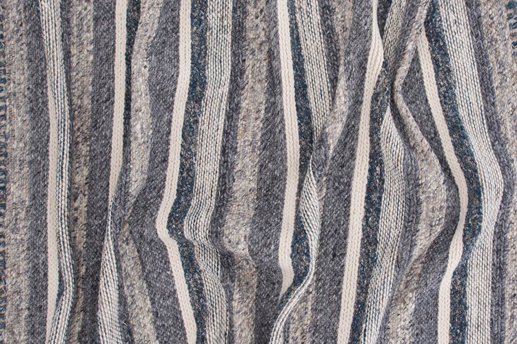 Agra Teppich 300x200 cm Wolle blau, grau. 200 X 300 X 1 cm