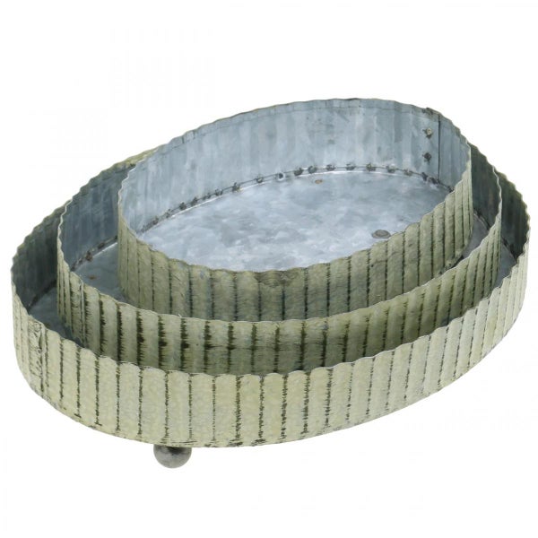 Dekoschale aus Metall, dreistufig