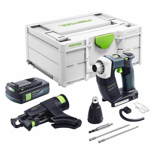 Festool DURADRIVE DWC 18-2500 Basic Akku Bauschrauber 18 V 18 Nm Brushless + 1x Akku 3,0 Ah + Systainer - ohne Ladegerät