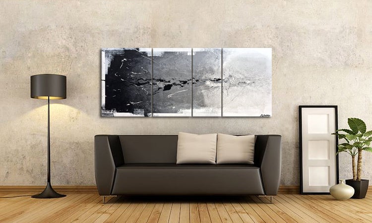 Das Wohnzimmerbild -Pure Splash- 170x70x2 cm handgemaltes Unikat