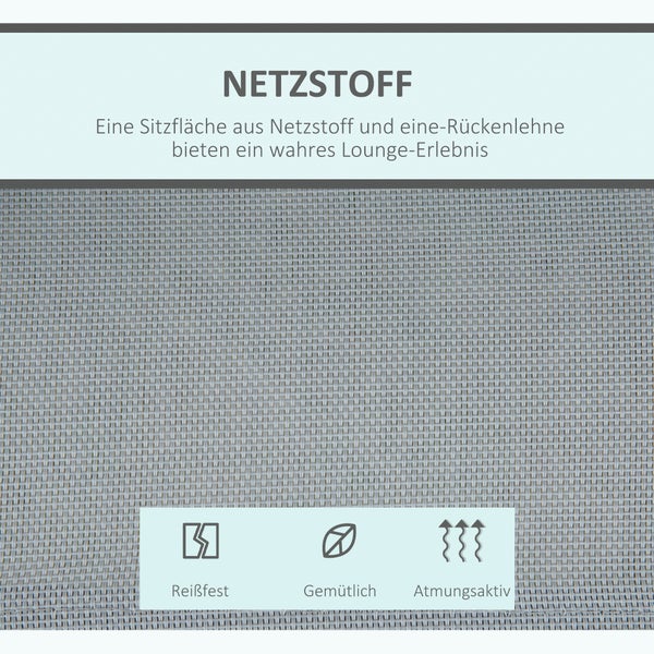 Outsunny Hollywoodschaukel, 170 x 110 x 153 cm, Metall, Grau+Silber