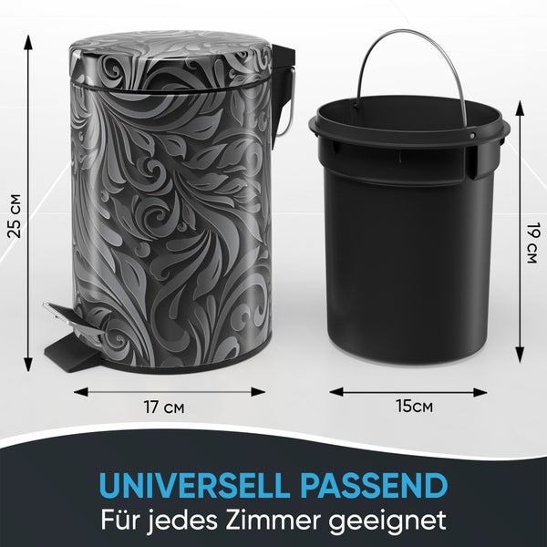 Sanilo Kosmetikeimer 3L mit Absenkautomatik Floral