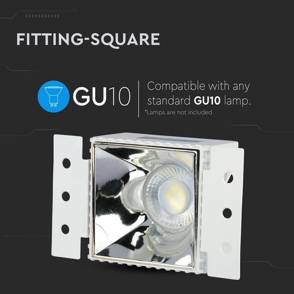 V-TAC VT-890 - LED-Strahler - Reflektorarmaturen - GU10 - Weiß+Chrom