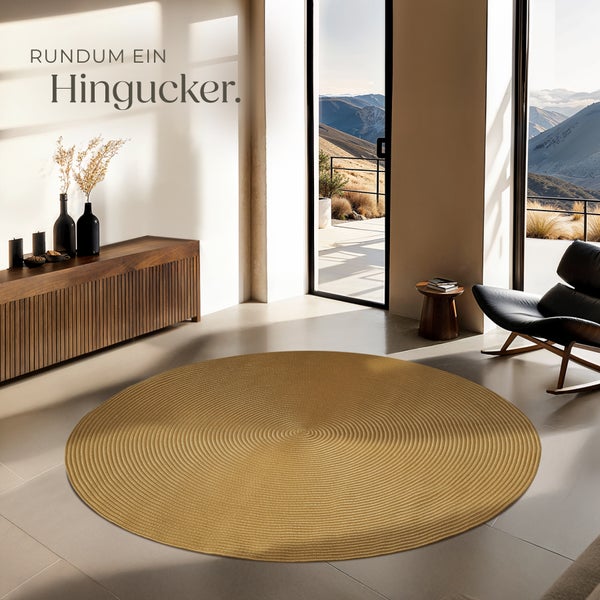 Geflochtener Teppich tectake strapazierfähig und pflegeleicht Ø 160 cm Ø 160 cm