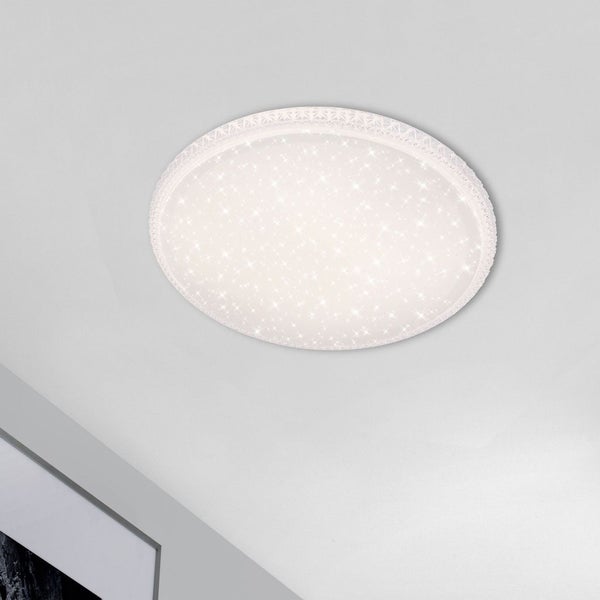 LED Deckenleuchte CCT Sternendekor Kristalloptik dimmbar 24W Ø39,3cm Briloner