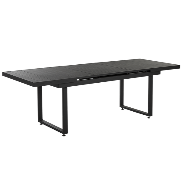 Ausziehbarer Gartentisch VALCANETTO 180/240 cm 90 cm Metall Schwarz