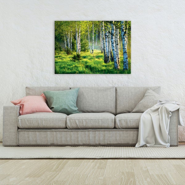 Bilder Wald Natur Modern Leinwandbild Wohnzimmer 100X70 cm