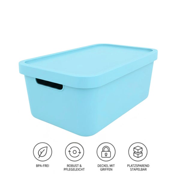Aufbewahrungsbox aus Kunststoff mit Deckel