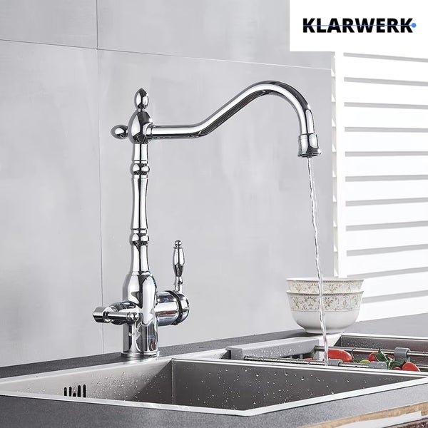 Klarwerk Wasserhahn mit Maßangaben