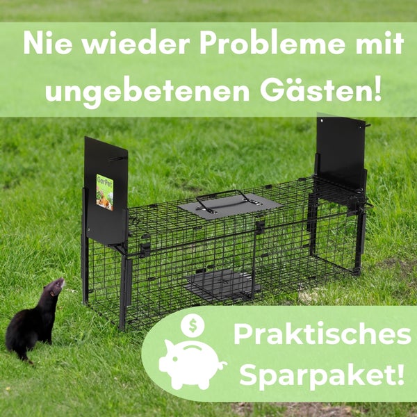 Lebendfalle aus Drahtgitter für Tiere im Aussenbereich