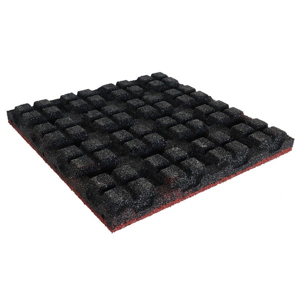 Gummifliese 55 mm - 50 x 50 cm - Rot