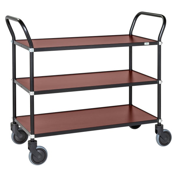 Servierwagen mit drei Ebenen und Rädern