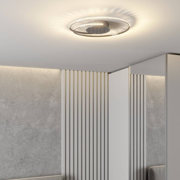 Lindby LED Deckenleuchte Joline (Modern) in Chrom aus Metall, - Lampe Deckenlampe Wohnzimmerleuchte
