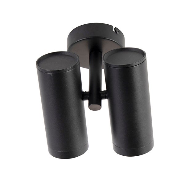 Schwarze Deckenleuchte mit zwei Strahlern