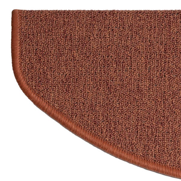 FLOORDIREKT Stufenmatte London - mit Umkettelung - Terra - Halbrund - 23,5 x 65 cm